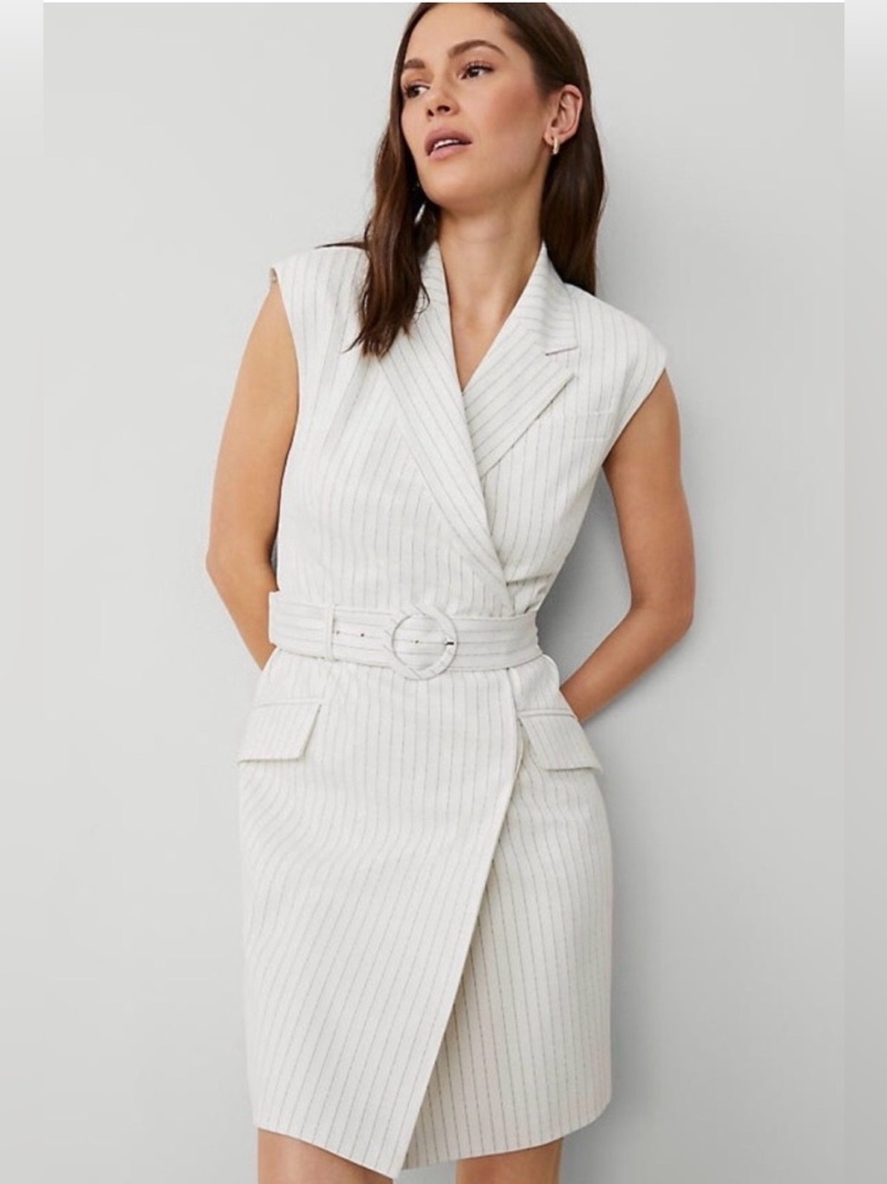 Ann Taylor White Women's Dress - Classic Vibe